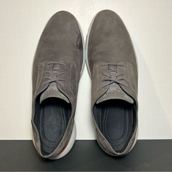 Mens COLE HAAN Grand Troy Gray Plain Oxford Shoes / Size 10 Medium main image 7